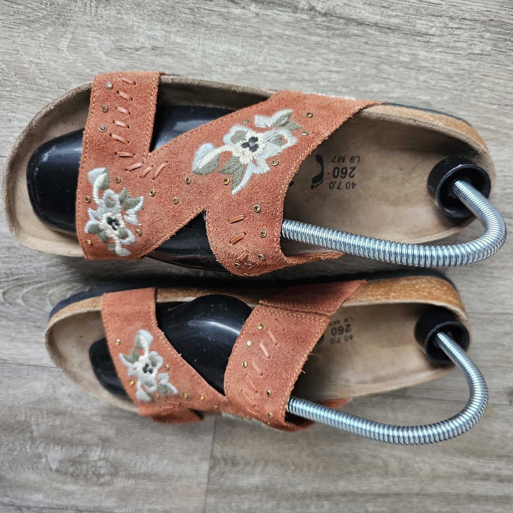 Womens Birkenstock Floral Embroidered Sandals